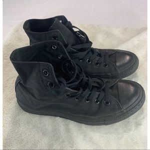 Converse Black High Top Sneakers Size: 8.5